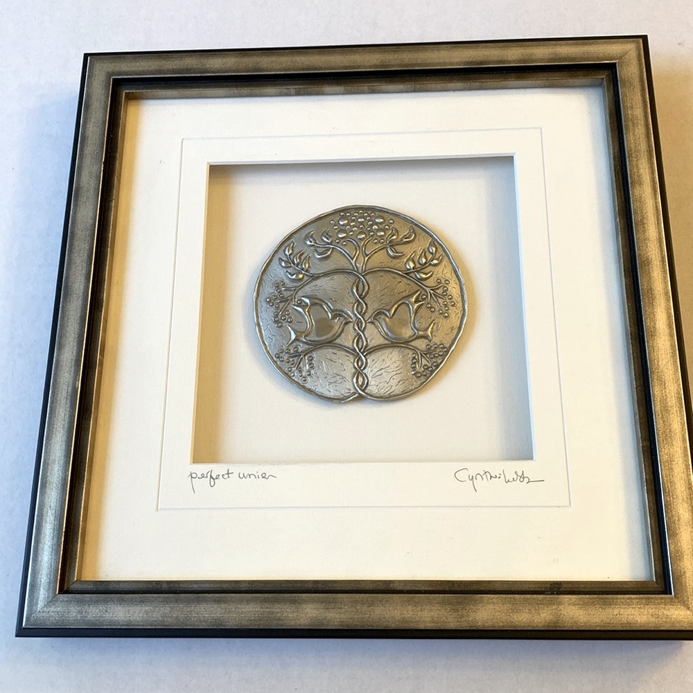 Cynthia Webb Perfect Union Pewter Framed Art Signed